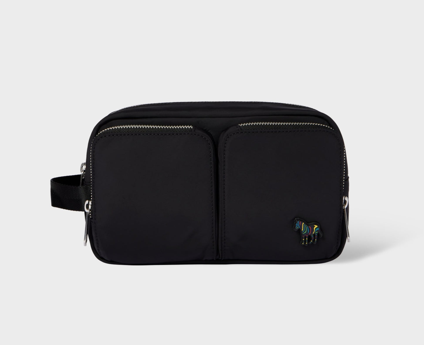PAUL SMITH PS ZEBRA BADGE RECYCLED POLYESTER WASH BAG IN BLACK RRP £145 BNWT