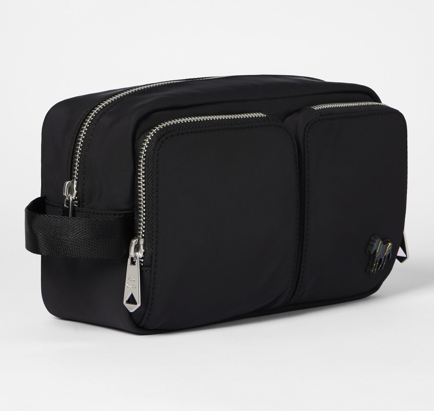 PAUL SMITH PS ZEBRA BADGE RECYCLED POLYESTER WASH BAG IN BLACK RRP £145 BNWT