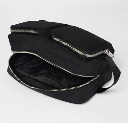 PAUL SMITH PS ZEBRA BADGE RECYCLED POLYESTER WASH BAG IN BLACK RRP £145 BNWT