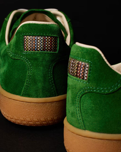 PAUL SMITH COMO SUEDE LEATHER TRAINERS GREEN UK 9 RRP £325 BNIB