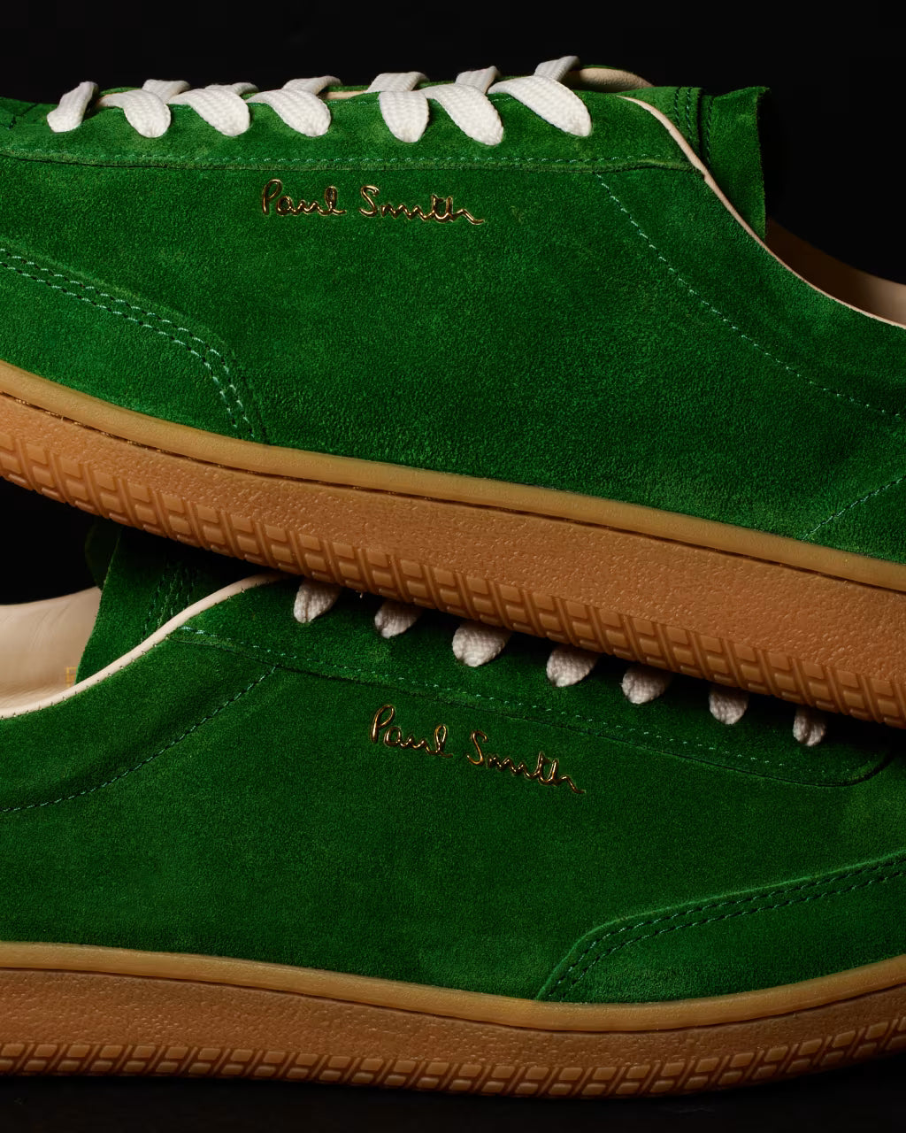 PAUL SMITH COMO SUEDE LEATHER TRAINERS GREEN UK 9 RRP £325 BNIB