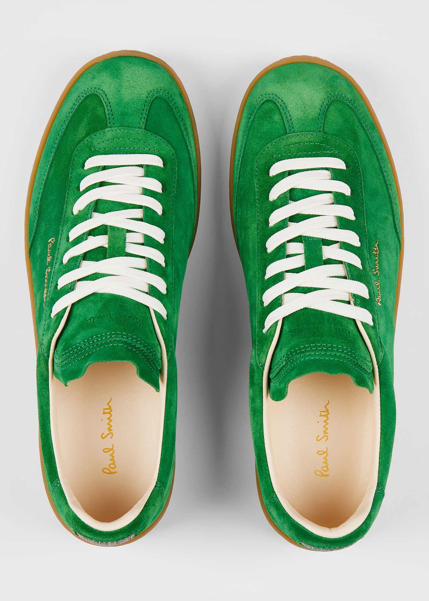 PAUL SMITH COMO SUEDE LEATHER TRAINERS GREEN UK 9 RRP £325 BNIB