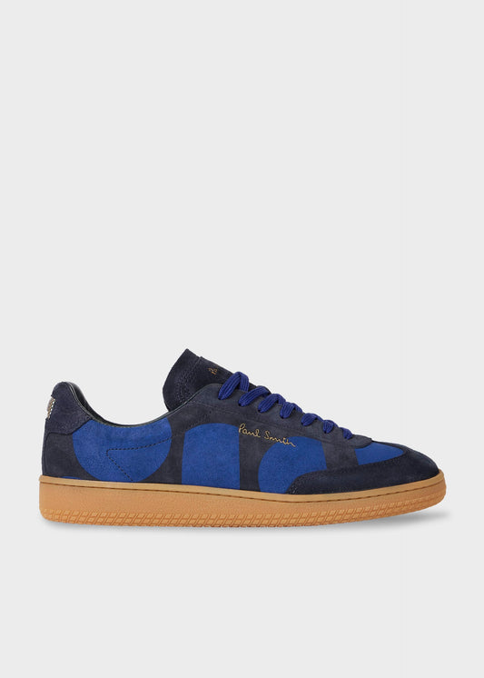 PAUL SMITH COMO PRINTED SUEDE LEATHER TRAINERS NAVY UK 10 RRP £350 BNIB