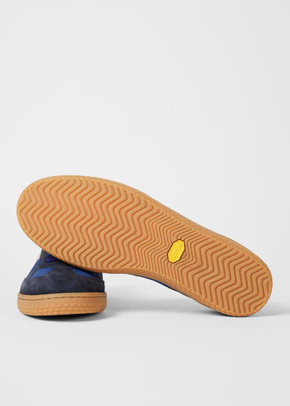 PAUL SMITH COMO PRINTED SUEDE LEATHER TRAINERS NAVY UK 10 RRP £350 BNIB