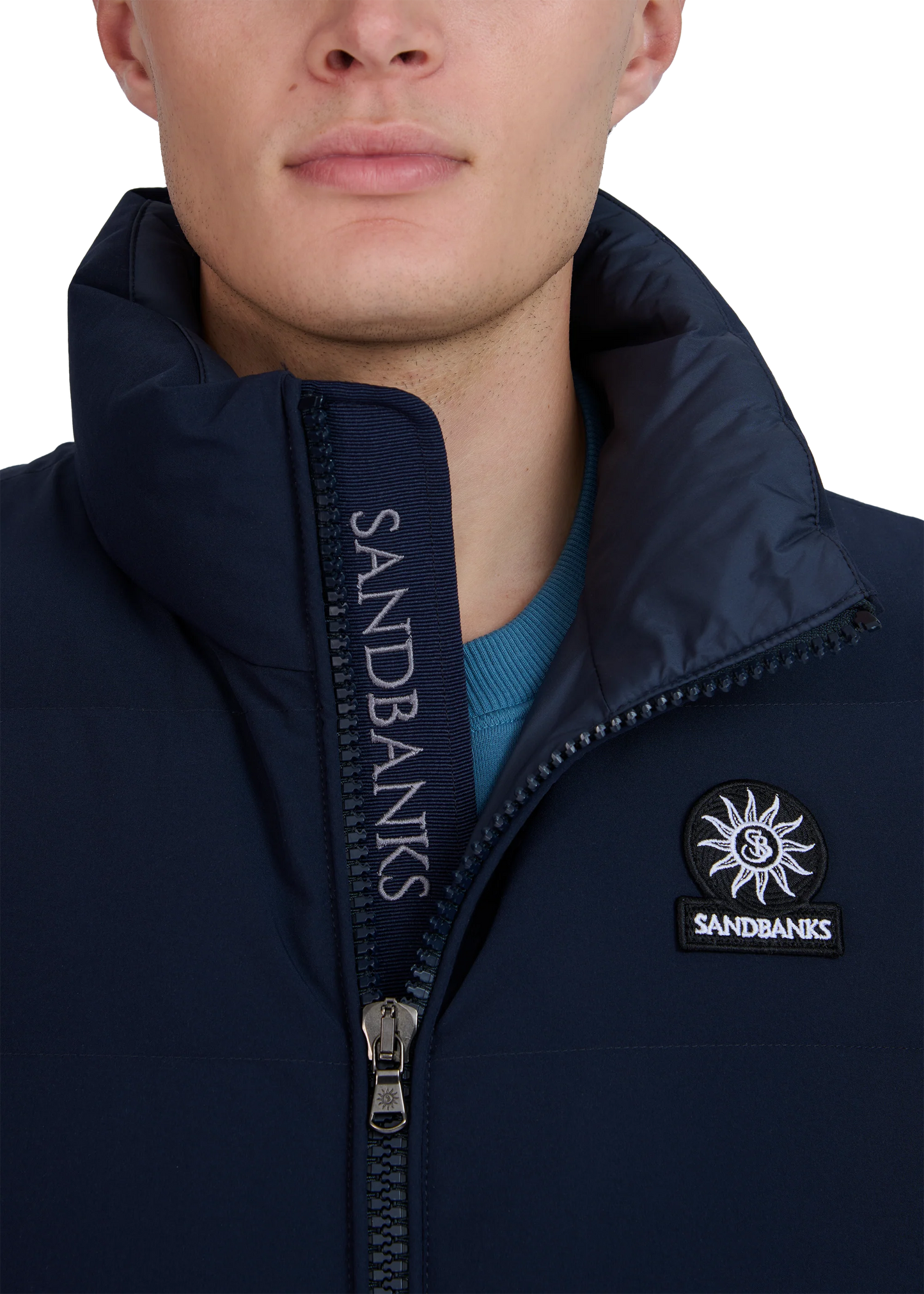 SANDBANKS EXPLORER PUFFA GILET DARK NAVY BLUE 2XL RRP £345 BNWT