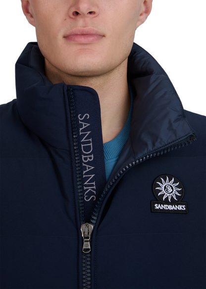 SANDBANKS EXPLORER PUFFA GILET DARK NAVY BLUE 2XL RRP £345 BNWT