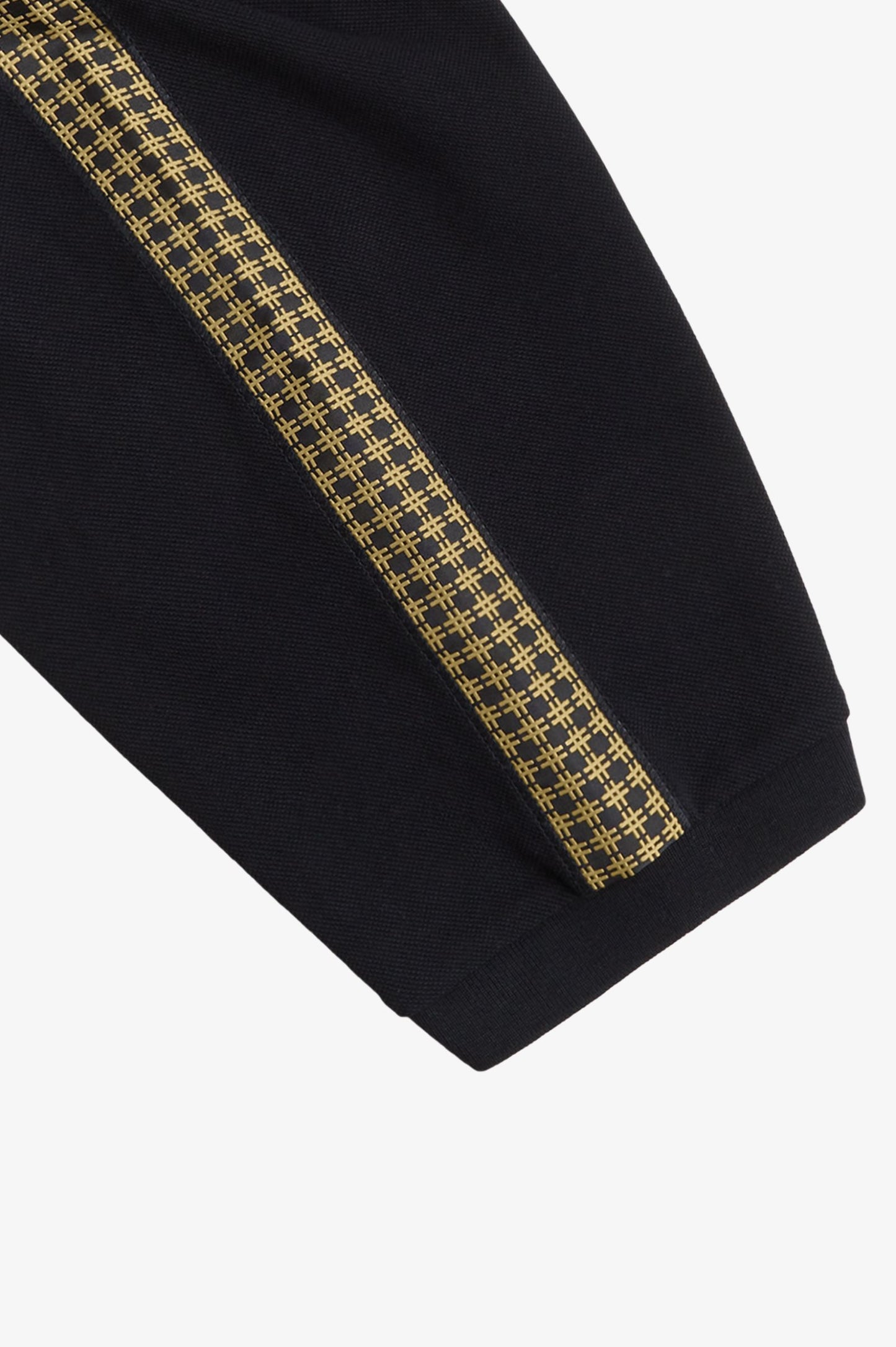 FRED PERRY CROSS TAPE PIQUE COTTON POLO SHIRT BLACK RRP £90 BNWT