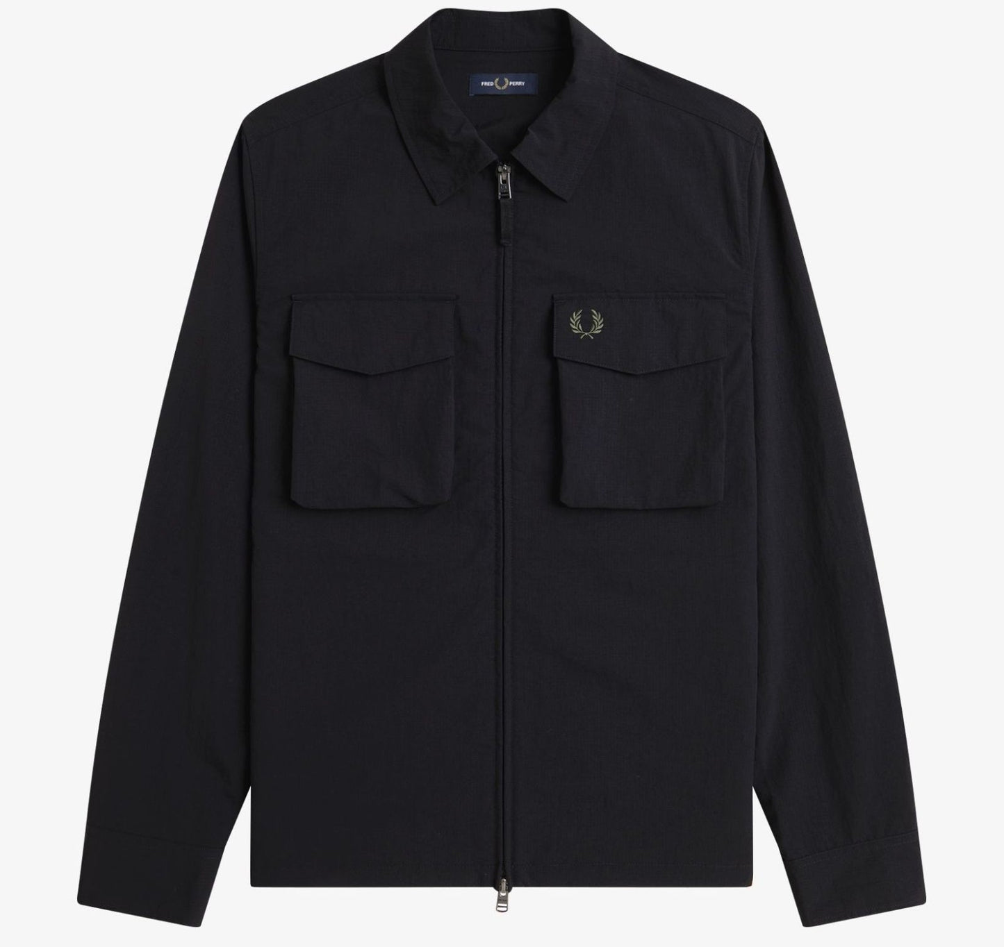 FRED PERRY RIPSTOP POCKET POLYAMIDE OVERSHIRT JACKET BLACK XL RRP £150 BNWT