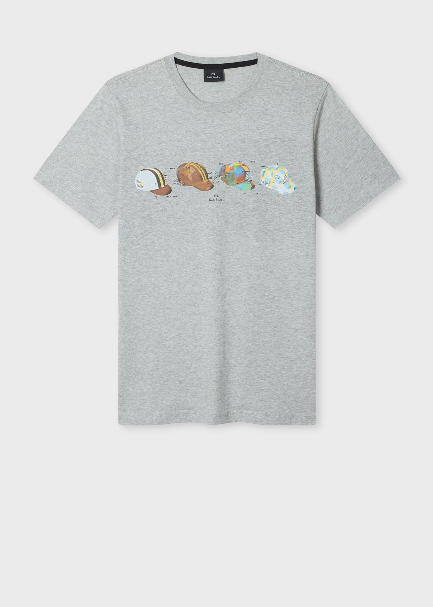 PAUL SMITH PS CYCLING CAPS COTTON T-SHIRT GREY RRP £70 BNWT
