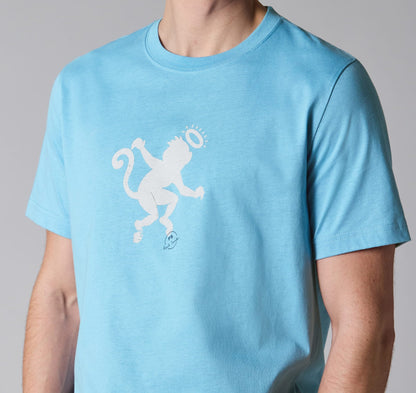 PAUL SMITH ANGEL MONKEY ORGANIC COTTON T-SHIRT LIGHT BLUE 2XL RRP £70 BNWT