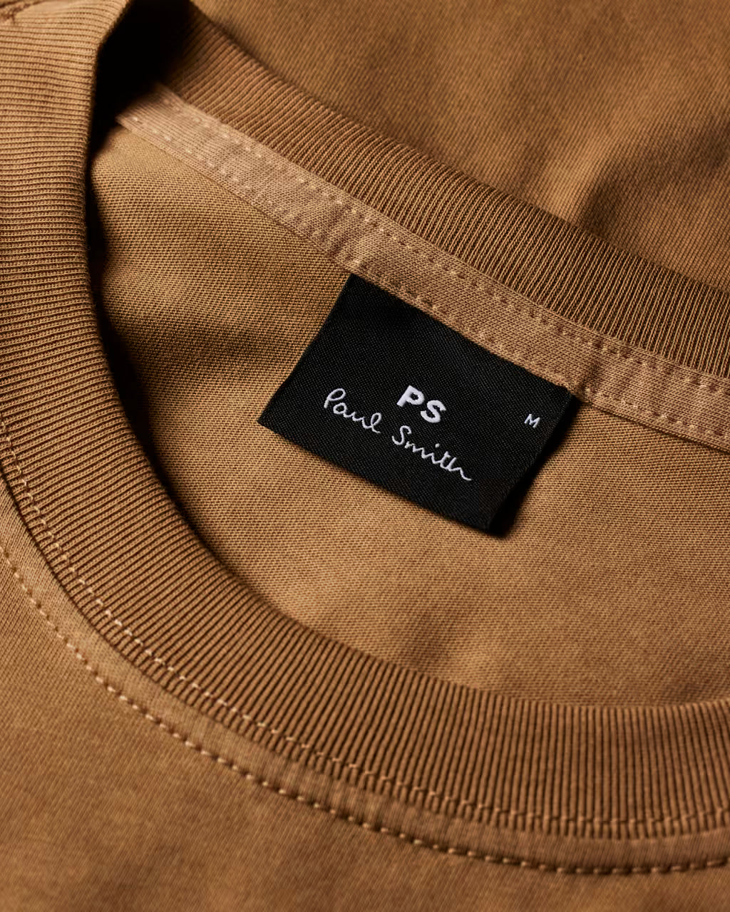 PAUL SMITH PS ZEBRA LOGO COTTON T-SHIRT CAMEL BROWN RRP £60 BNWT