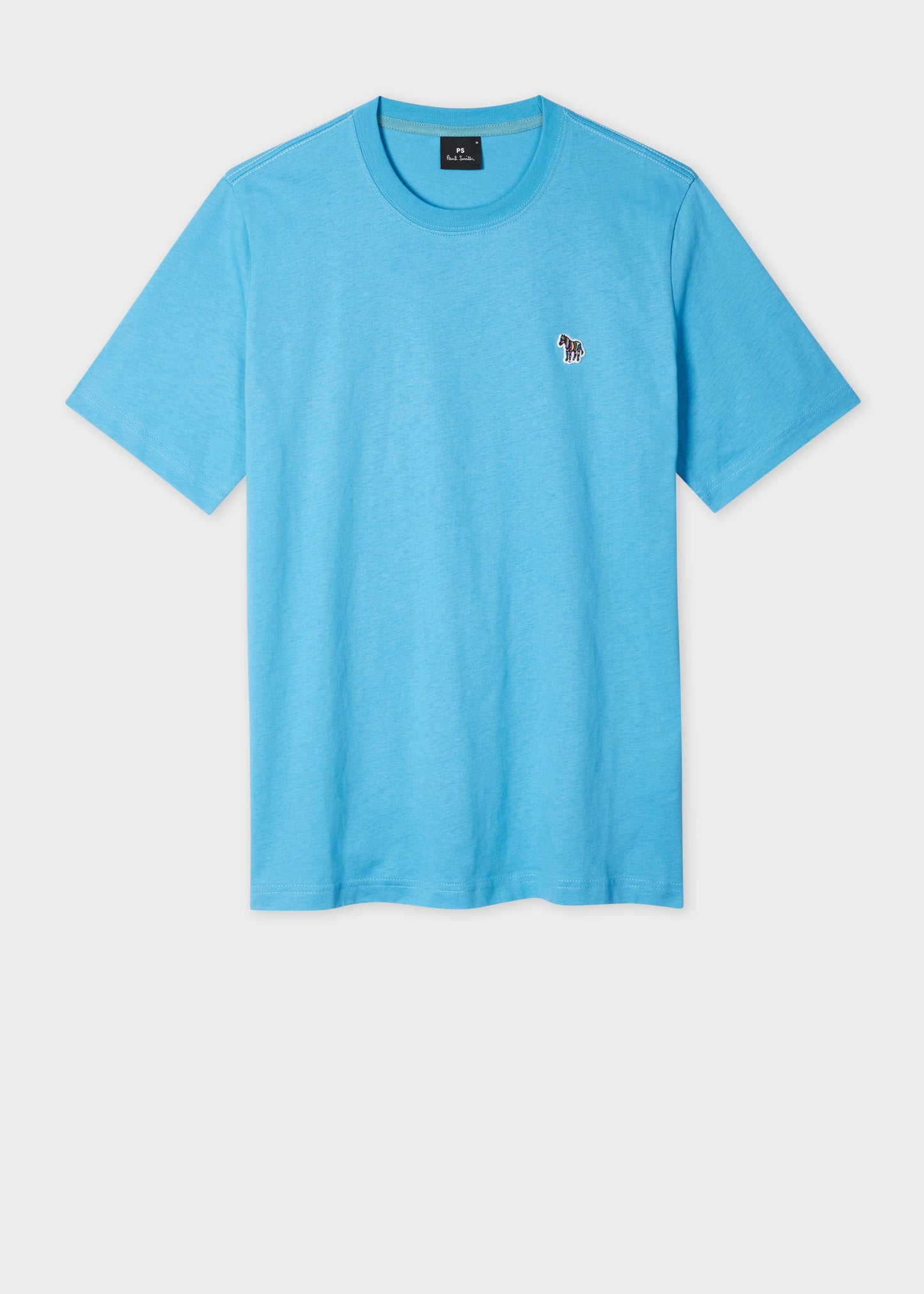 PAUL SMITH PS ORGANIC COTTON ZEBRA LOGO T-SHIRT MID BLUE (41F) RRP £70 BNWT