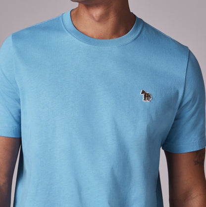 PAUL SMITH PS ZEBRA LOGO T-SHIRT MID BLUE (41F) RRP £70 BNWT