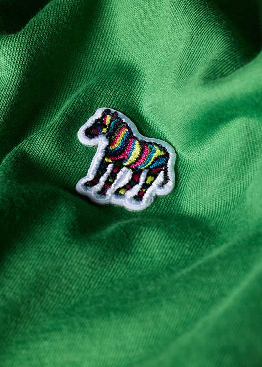 PAUL SMITH PS ORGANIC COTTON ZEBRA LOGO T-SHIRT MID GREEN 2XL RRP £70 BNWT
