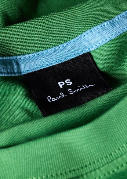 PAUL SMITH PS ORGANIC COTTON ZEBRA LOGO T-SHIRT MID GREEN 2XL RRP £70 BNWT