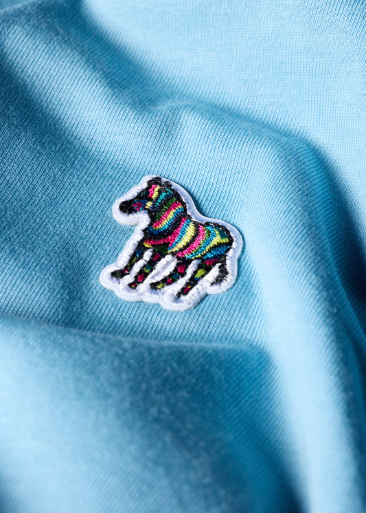 PAUL SMITH PS ORGANIC COTTON ZEBRA LOGO T-SHIRT SKY BLUE RRP £70 BNWT