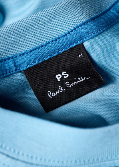 PAUL SMITH PS ORGANIC COTTON ZEBRA LOGO T-SHIRT SKY BLUE RRP £70 BNWT
