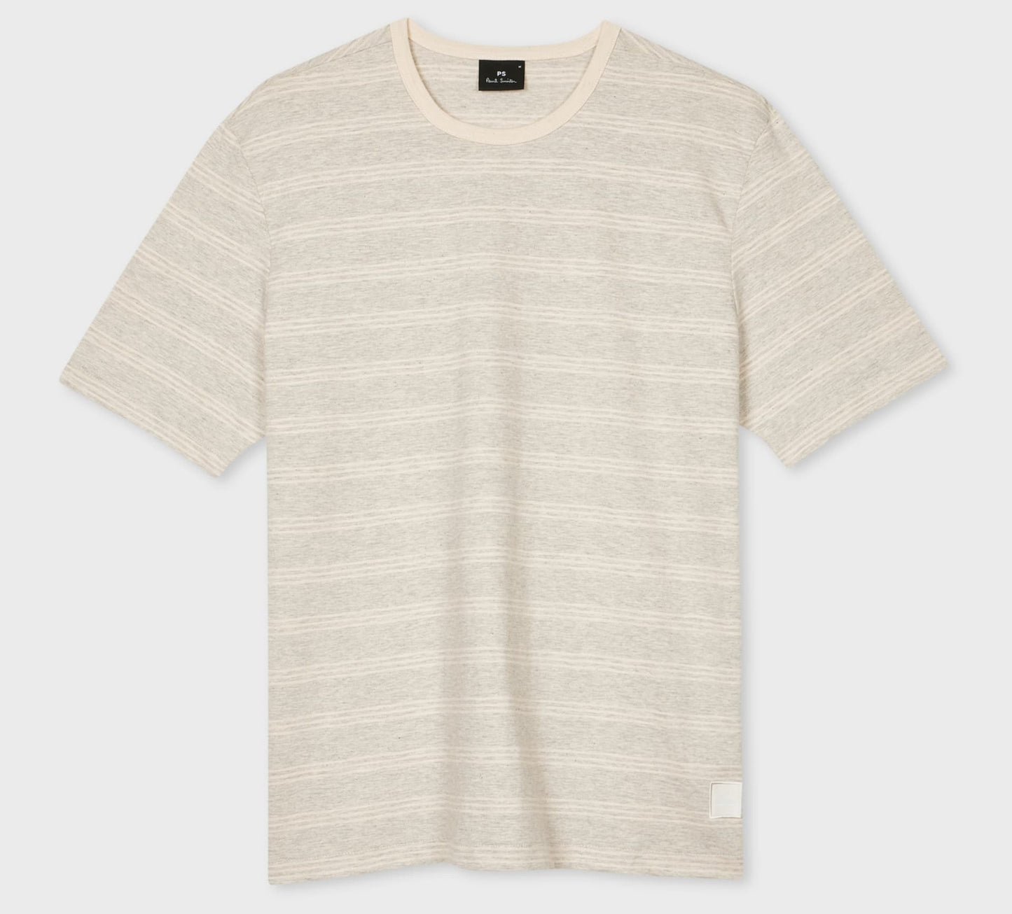 PAUL SMITH PS STRIPED MARL COTTON T-SHIRT ECRU 2XL RRP £85 BNWT