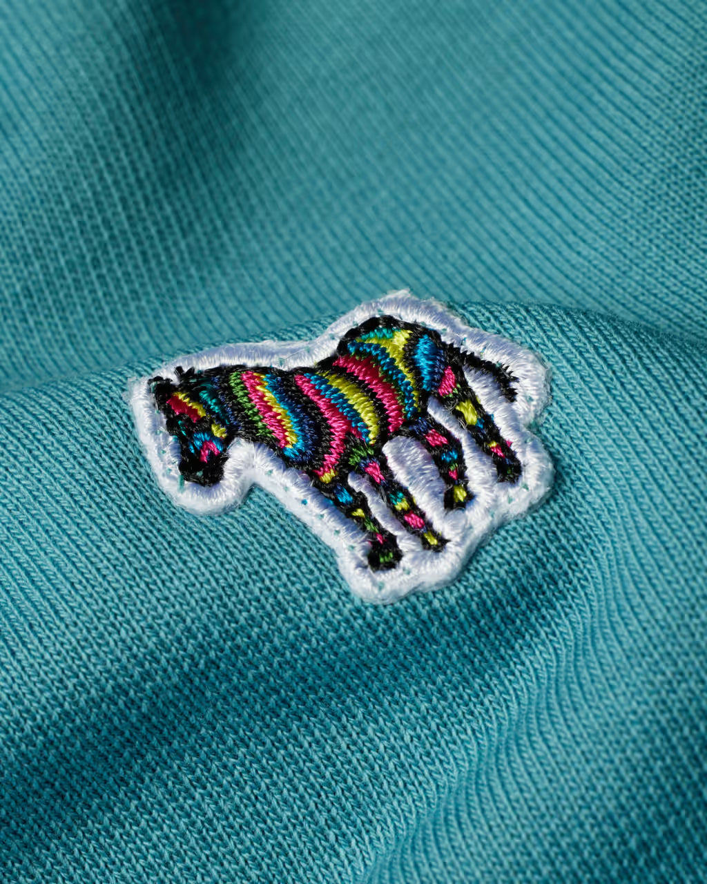 PAUL SMITH PS ZEBRA LOGO CREW NECK SWEATSHIRT TEAL BLUE RRP £125 BNWT