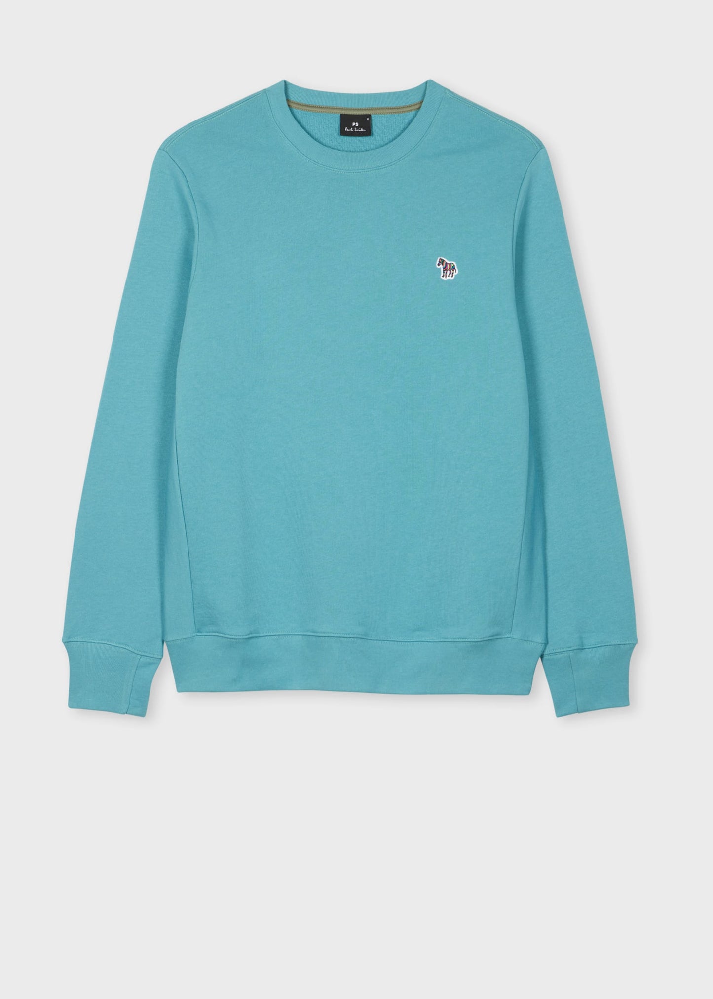 PAUL SMITH PS ZEBRA LOGO CREW NECK SWEATSHIRT TEAL BLUE RRP £125 BNWT