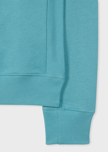PAUL SMITH PS ZEBRA LOGO CREW NECK SWEATSHIRT TEAL BLUE RRP £125 BNWT