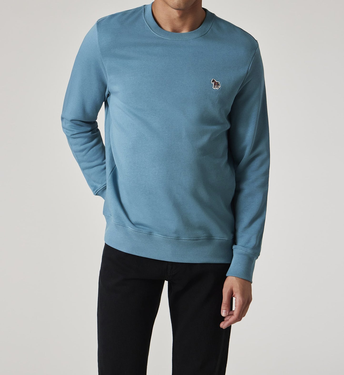 PAUL SMITH PS ZEBRA LOGO CREW NECK SWEATSHIRT TEAL BLUE RRP £125 BNWT