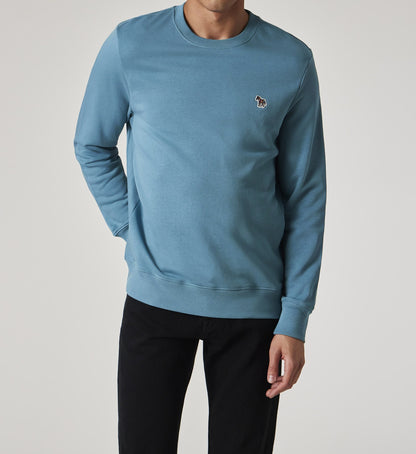 PAUL SMITH PS ZEBRA LOGO CREW NECK SWEATSHIRT TEAL BLUE RRP £125 BNWT