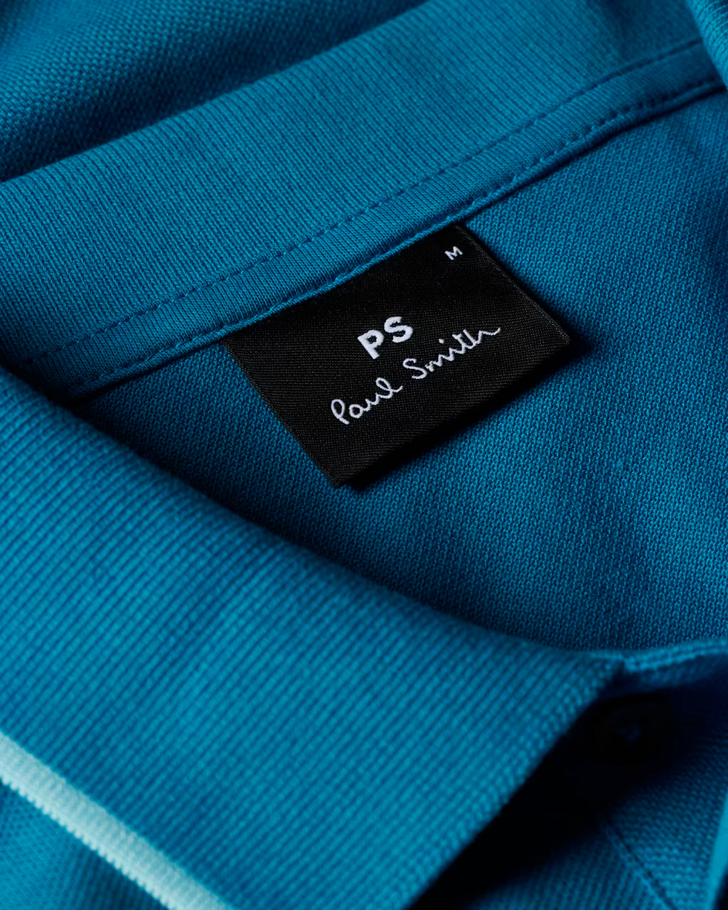 PAUL SMITH PS ZEBRA TIPPED PIQUE COTTON SLIM FIT POLO SHIRT BLUE 2XL RRP £90 NEW