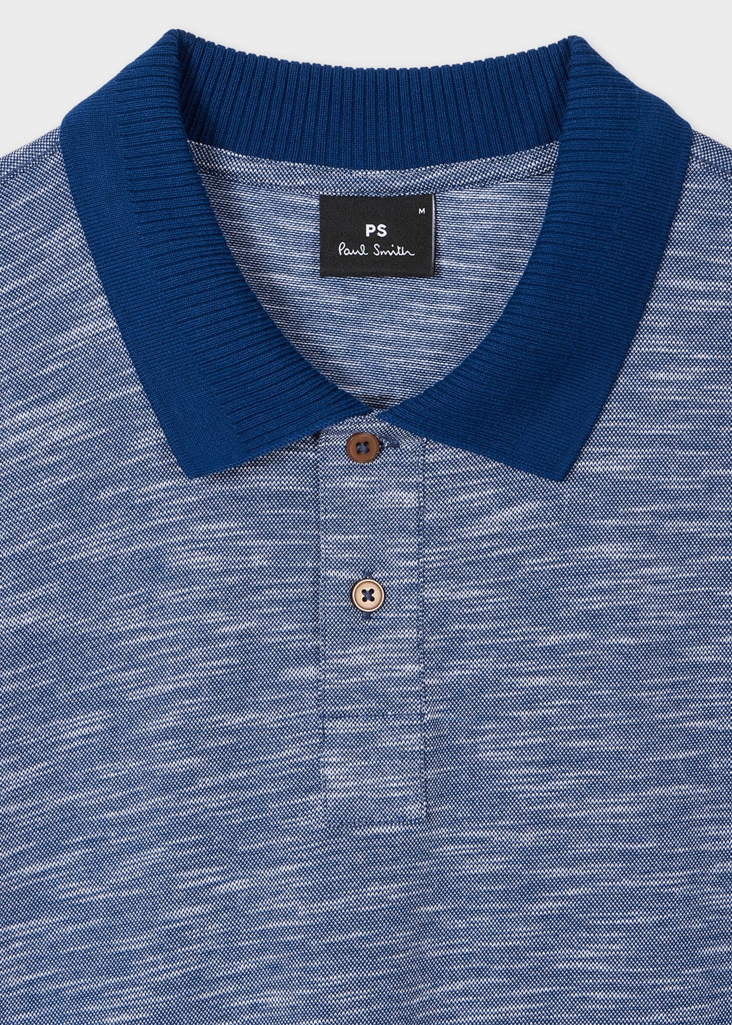 PAUL SMITH PS ORGANIC COTTON POLO SHIRT NAVY MARL RRP £95 BNWT