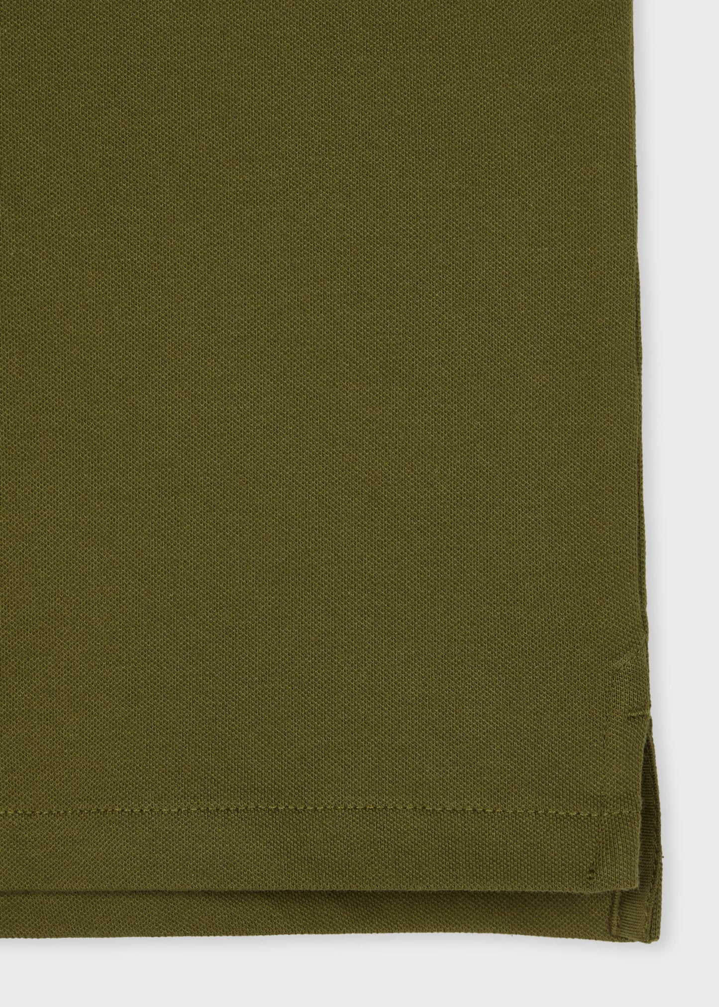 PAUL SMITH PS ZEBRA TIPPED BROAD STRIPE PIQUE COTTON POLO SHIRT KHAKI GREEN RRP £90 NEW
