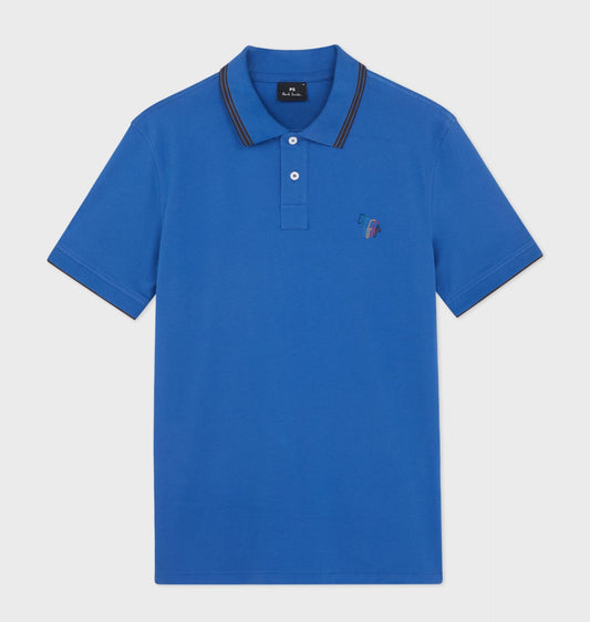 PAUL SMITH PS TIPPED BROAD STRIPE PIQUE POLO SHIRT COBALT BLUE 2XL RRP £90 BNWT