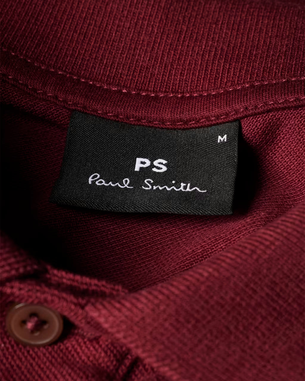PAUL SMITH PS TIPPED PIQUE COTTON SLIM FIT POLO SHIRT BURGUNDY 2XL RRP £90 BNWT