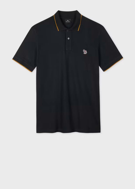 PAUL SMITH PS TIPPED PIQUE COTTON SLIM FIT POLO SHIRT NAVY BLUE 2XL RRP £90 BNWT