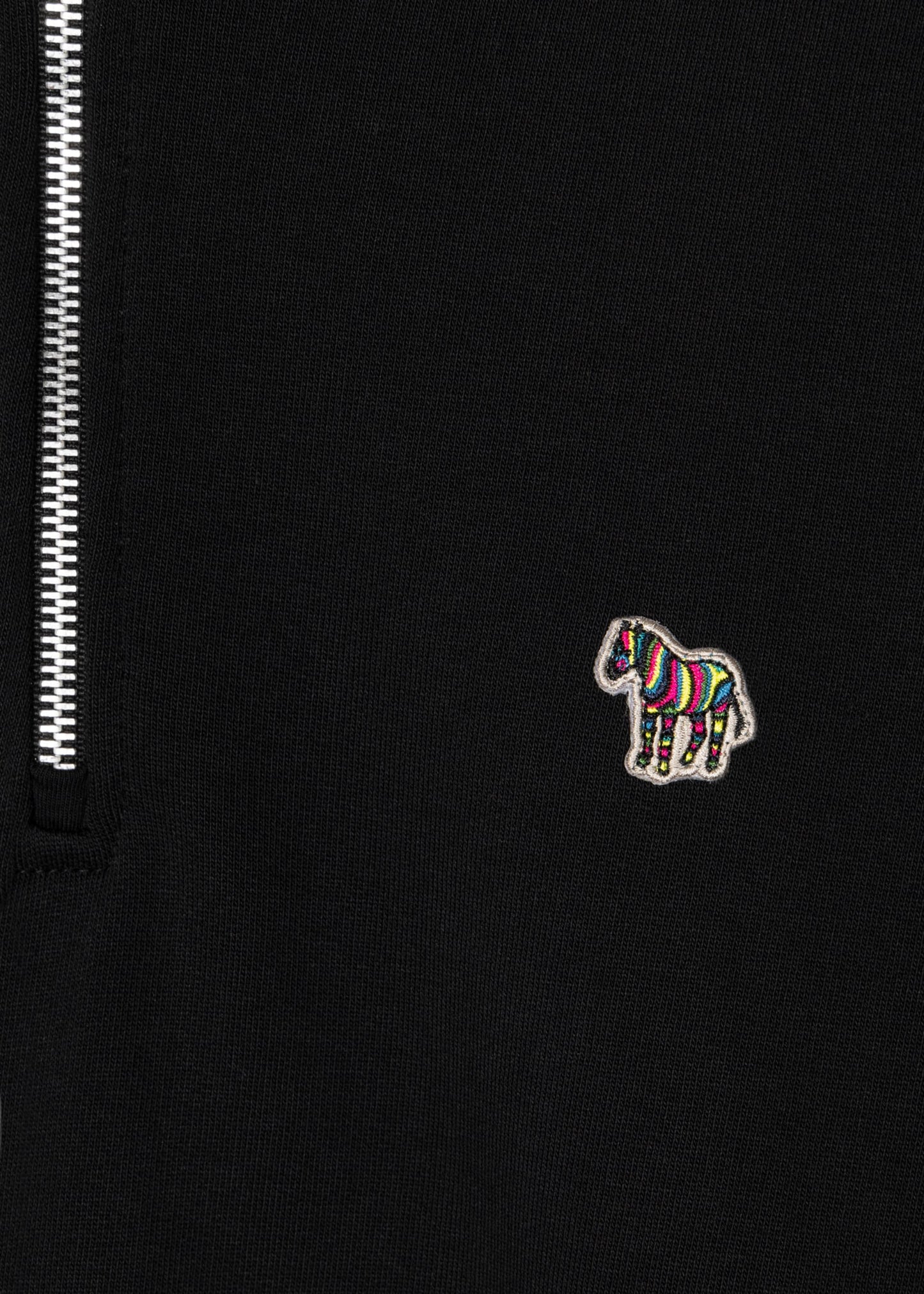 PAUL SMITH PS QUARTER ZIP COTTON FLEECE SWEATSHIRT BLACK RRP £135 BNWT
