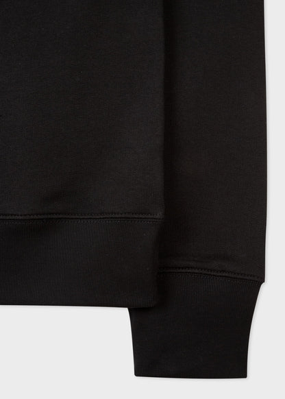 PAUL SMITH PS QUARTER ZIP COTTON FLEECE SWEATSHIRT BLACK RRP £135 BNWT