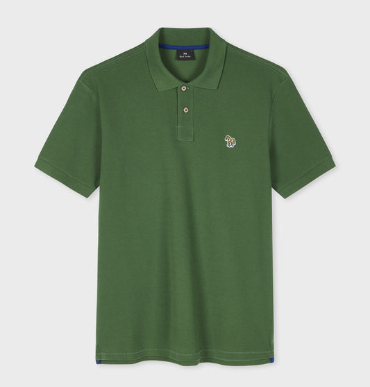 PAUL SMITH PS ZEBRA PIQUE COTTON POLO SHIRT FOREST GREEN (33D) RRP £90 BNWT