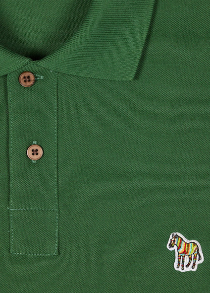 PAUL SMITH PS ZEBRA PIQUE COTTON POLO SHIRT FOREST GREEN (33D) RRP £90 BNWT