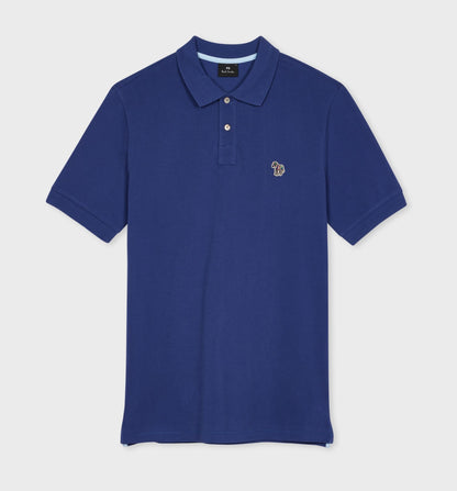 PAUL SMITH ZEBRA PIQUE COTTON POLO SHIRT DARK ROYAL BLUE (46F) 2XL RRP £90 NEW