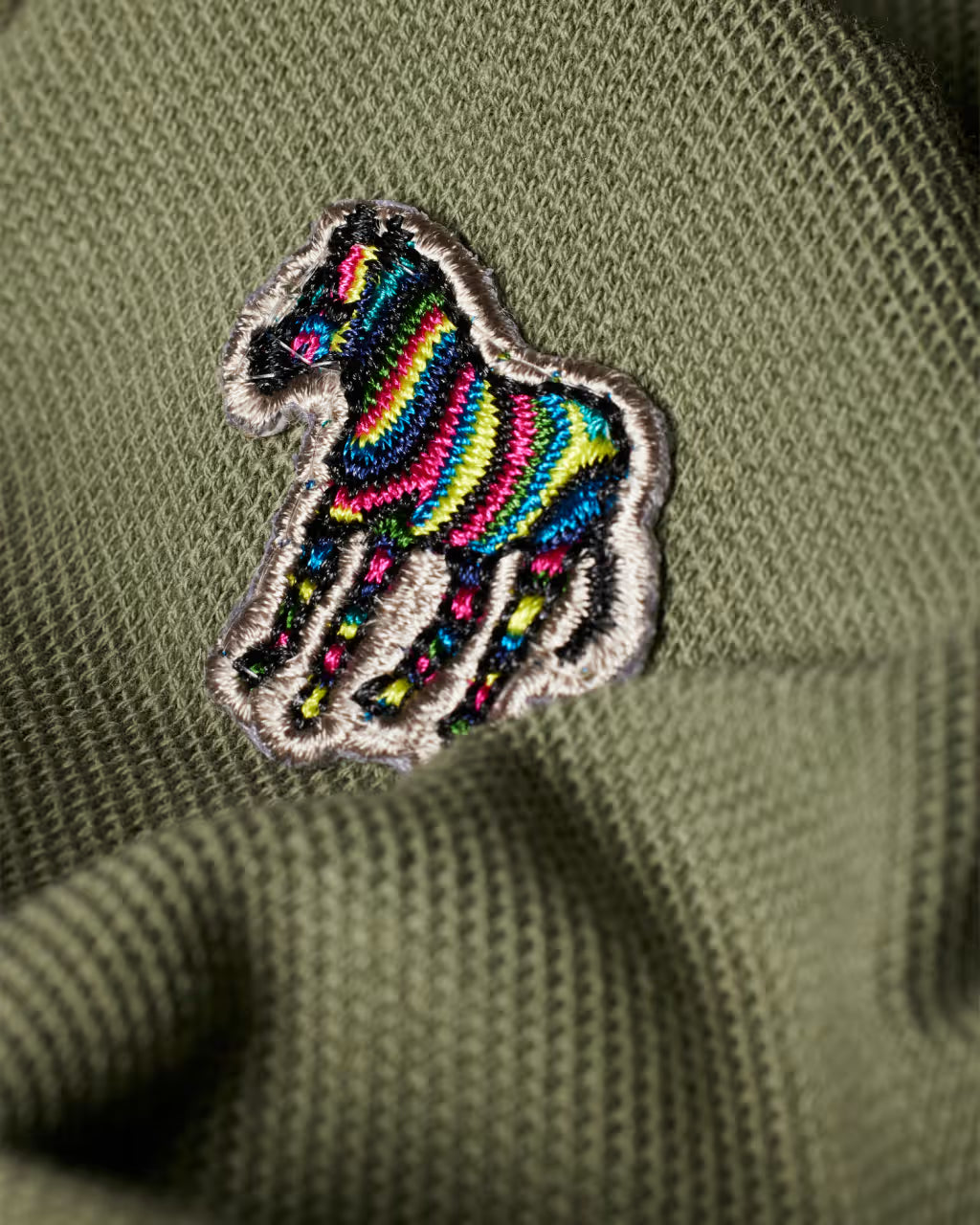 PAUL SMITH PS ZEBRA PIQUE COTTON POLO SHIRT WASHED GREEN (34C) RRP £90 BNWT