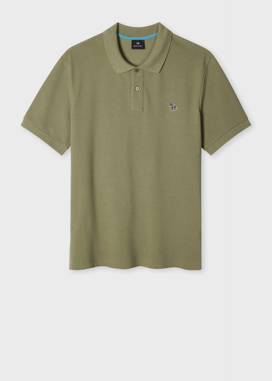 PAUL SMITH PS ZEBRA PIQUE COTTON POLO SHIRT WASHED GREEN (34C) RRP £90 BNWT