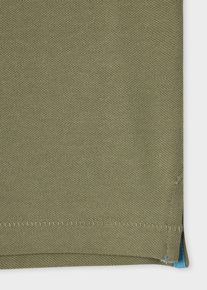 PAUL SMITH PS ZEBRA PIQUE COTTON POLO SHIRT WASHED GREEN (34C) RRP £90 BNWT
