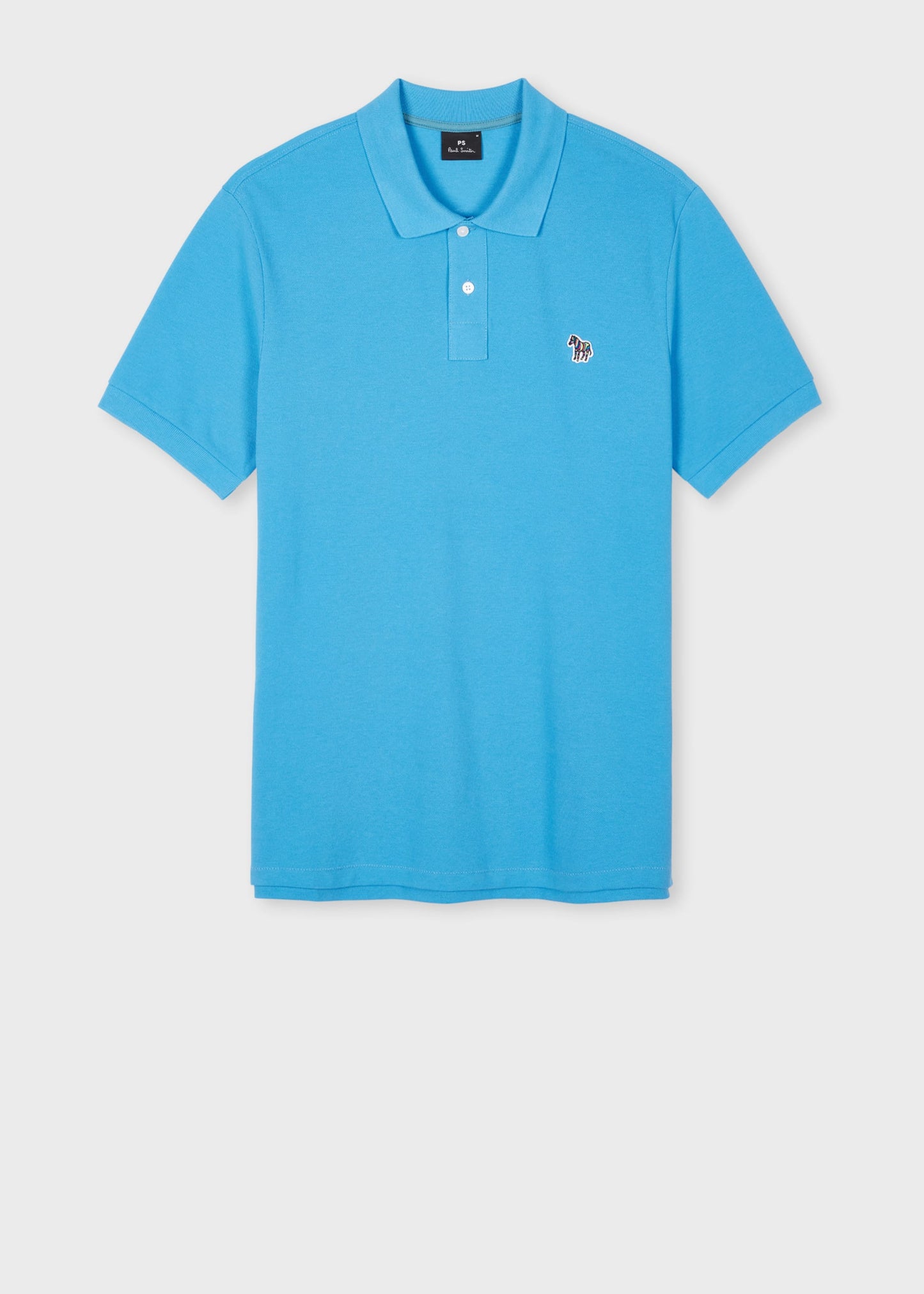 PAUL SMITH PS ZEBRA BADGE PIQUE COTTON POLO SHIRT SEA BLUE (41D) RRP £90 BNWT