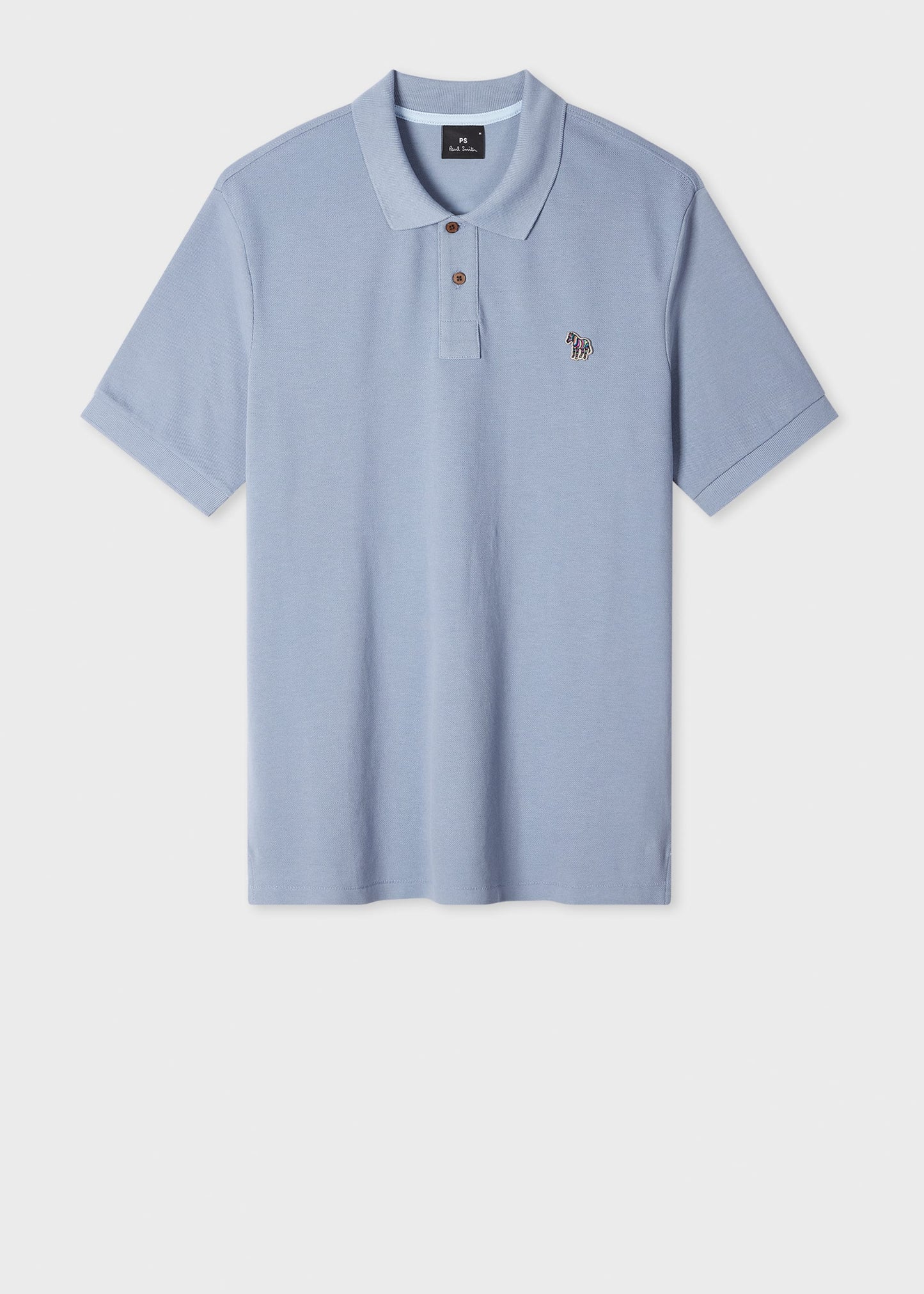 PAUL SMITH PS ZEBRA PIQUE COTTON POLO SHIRT PALE INDIGO BLUE (43J) RRP £90 BNWT