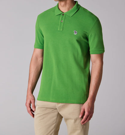 PAUL SMITH ZEBRA PIQUE COTTON POLO SHIRT MID GREEN (33E) RRP £90 NEW