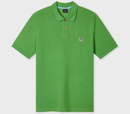 PAUL SMITH ZEBRA PIQUE COTTON POLO SHIRT MID GREEN (33E) RRP £90 NEW