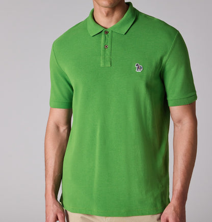PAUL SMITH ZEBRA PIQUE COTTON POLO SHIRT MID GREEN (33E) RRP £90 NEW