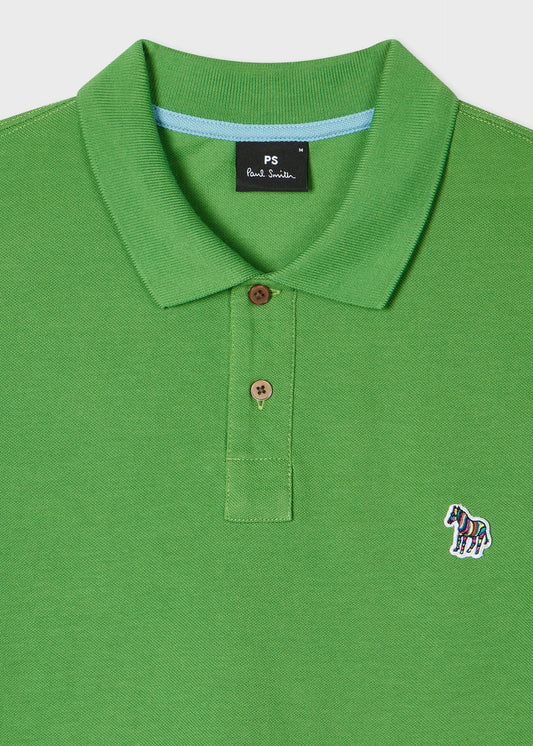 PAUL SMITH ZEBRA PIQUE COTTON POLO SHIRT MID GREEN (33E) RRP £90 NEW