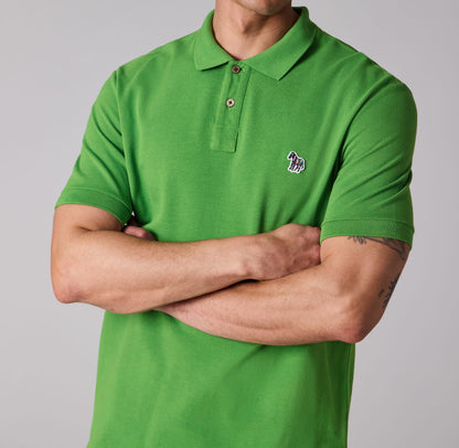 PAUL SMITH ZEBRA PIQUE COTTON POLO SHIRT MID GREEN (33E) RRP £90 NEW
