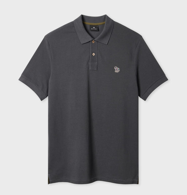 PAUL SMITH PS ZEBRA PIQUE COTTON POLO SHIRT CHARCOAL GREY L RRP £90 BNWT