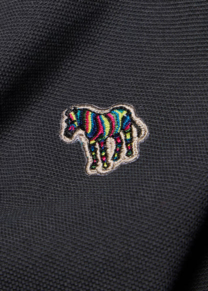 PAUL SMITH PS ZEBRA PIQUE COTTON POLO SHIRT CHARCOAL GREY L RRP £90 BNWT